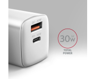 AXAGON ACU-PQ30W Ładowarka sieciowa PD & QC 30W, QC3.0,4.0/AFC/FCP/PPS/Apple Biała - 1353460 - zdjęcie 2